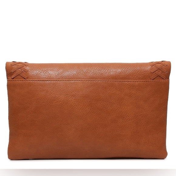 Crown Vintage Foldover Whipstitch Crossbody Bag - Picture 2 of 10